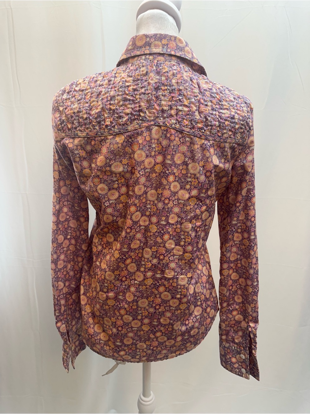 Marc Jacobs Purple Floral Cotton Button-Down Shirt 4 - Picture 4 of 5